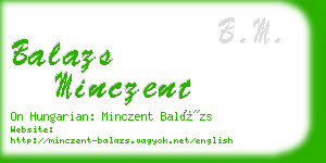 balazs minczent business card